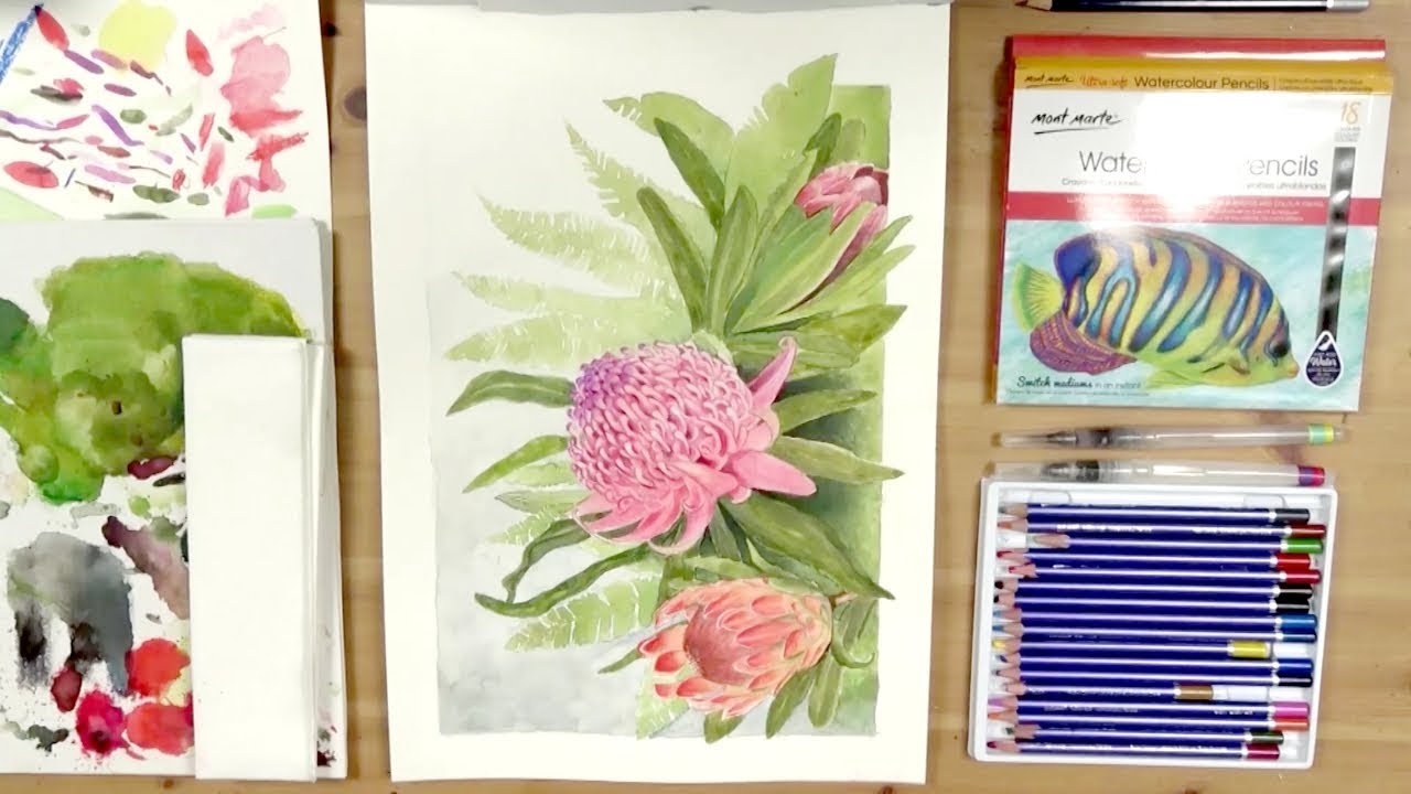 How to Use Watercolour Pencils to Paint Native Australian Flowers