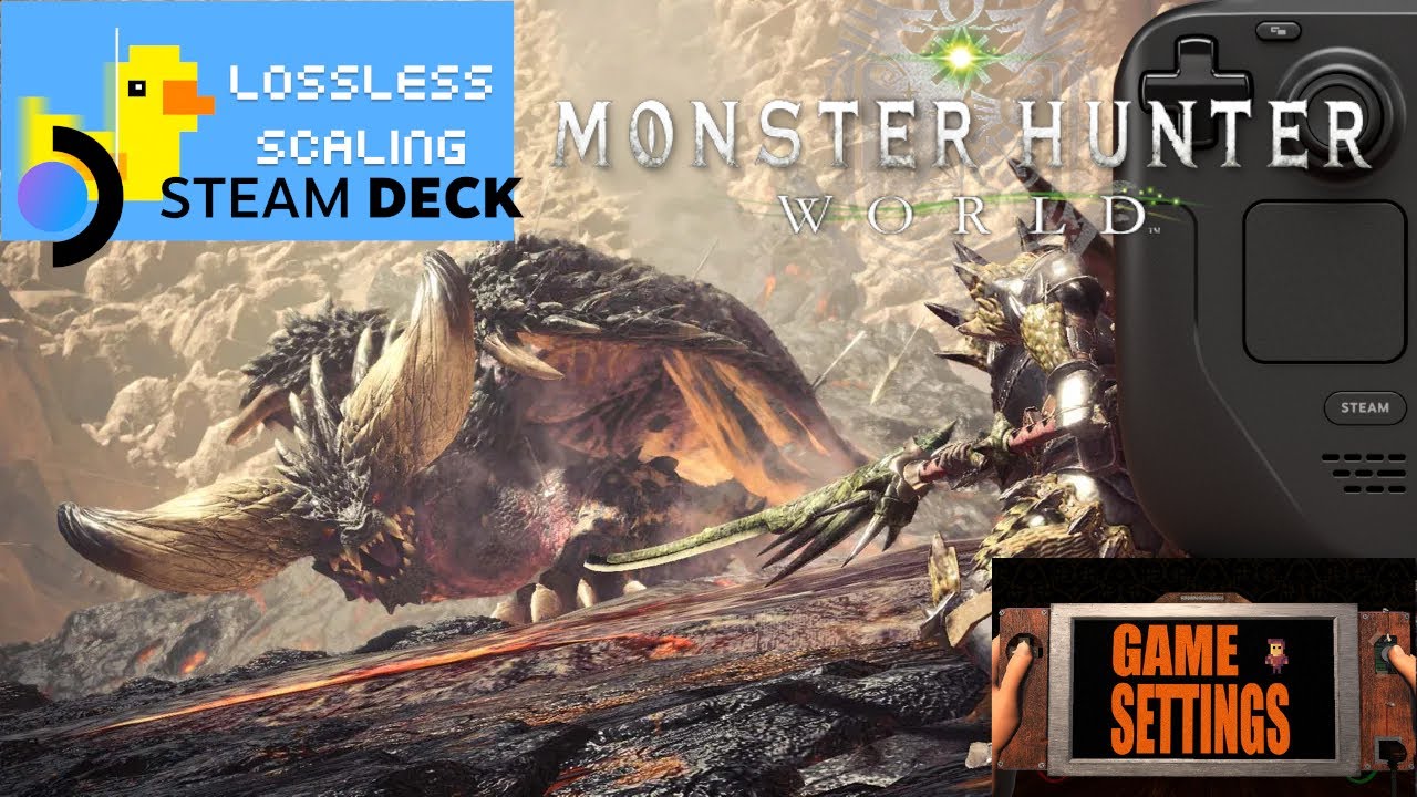 Lossless Scaling Frame Generation Monster Hunter World Iceborne on SteamDeck 