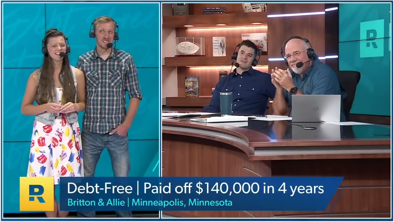 Dave Ramsey Debt Free Scream - Britton and Allie - Paid off $140,000 in Four Years!
