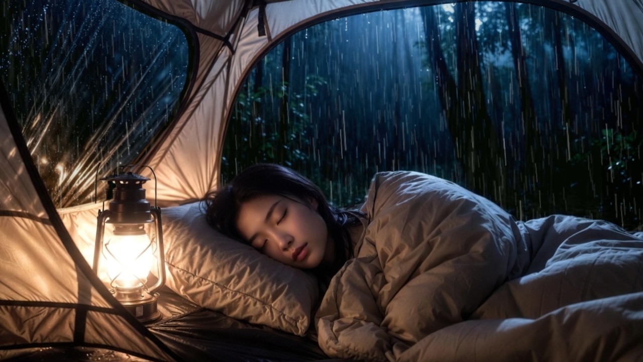Heavy Rain Outside Tent 🌧️ | Calm Camping Rain Sounds for Deep Sleep All Night