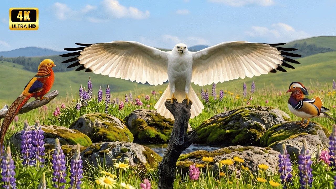 Dawn Chorus in the Wild 🐦🌅  Real Birdsong + Soft Wind Ambience 🍃  4K