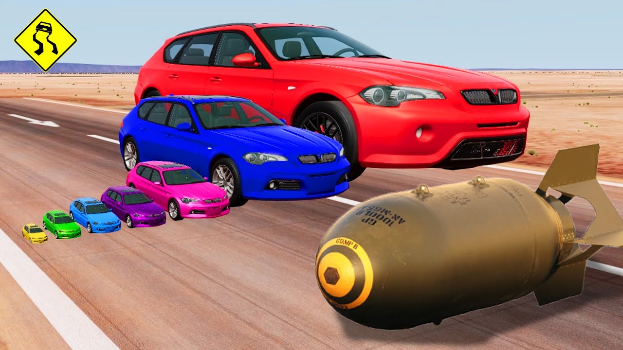 Big & Small Cars VS The Road of Trials | Beamng drive crashes