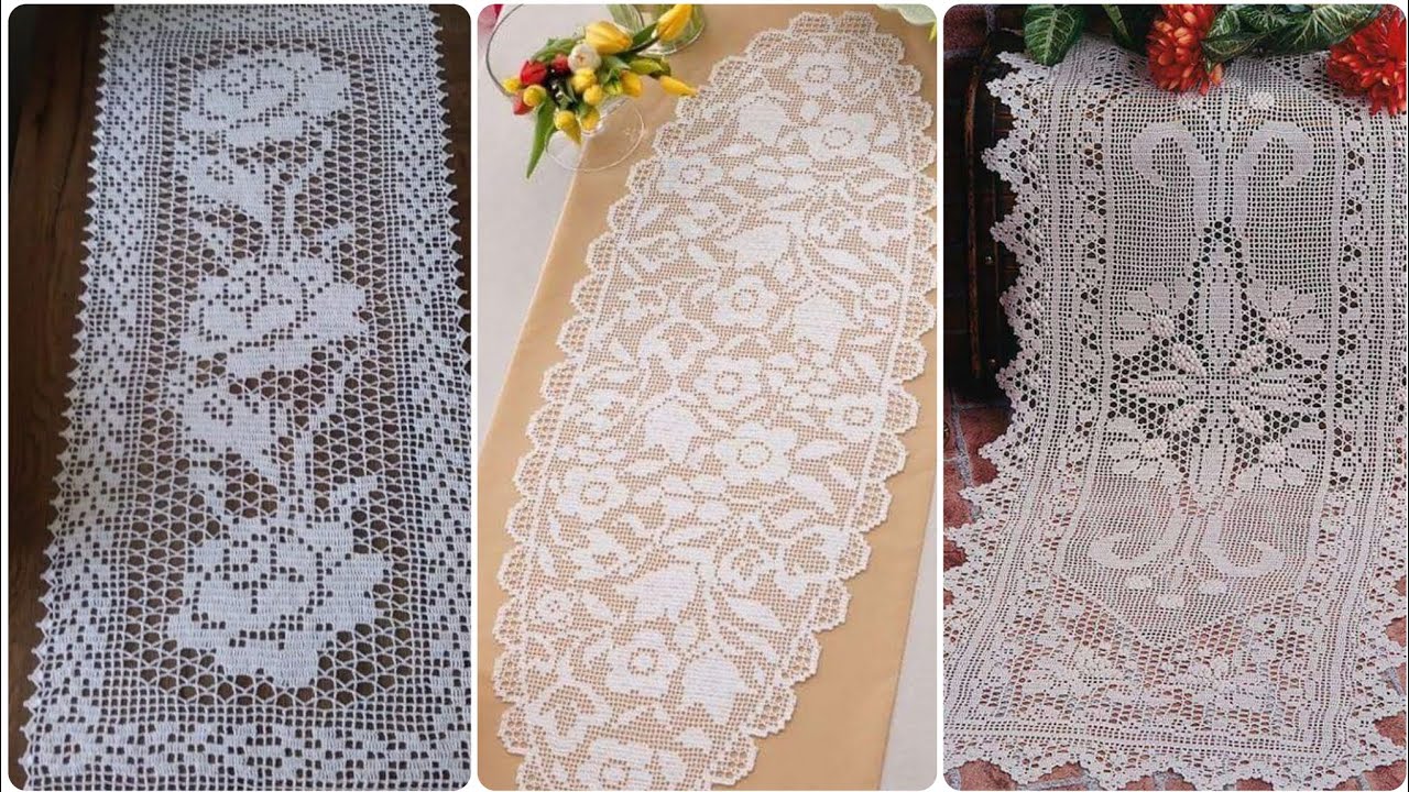Modern Crochet Table Runner Pattern to Decorate your Dining Table Crochet Tutorial for Beginners