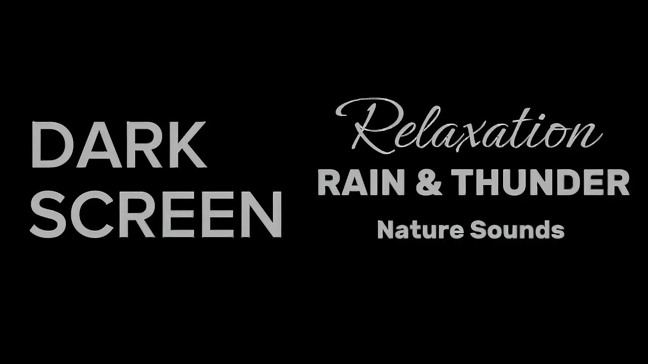 8 Hours of Relaxing Heavy Rain sound for Deep Sleep | No Music, Black Screen