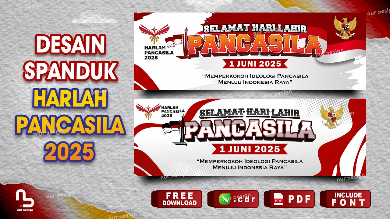 (Free CDR) Desain Spanduk Hari Lahir Pancasila 2025 - #nurdesigns