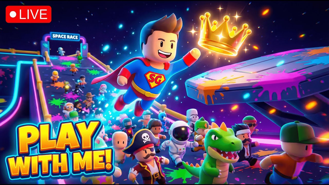 🔴 LIVE: Unlimited Custom Rooms! 👑 Stumble Guys Masti with Subs (Chat Only) 💬 #stumbleguys #live