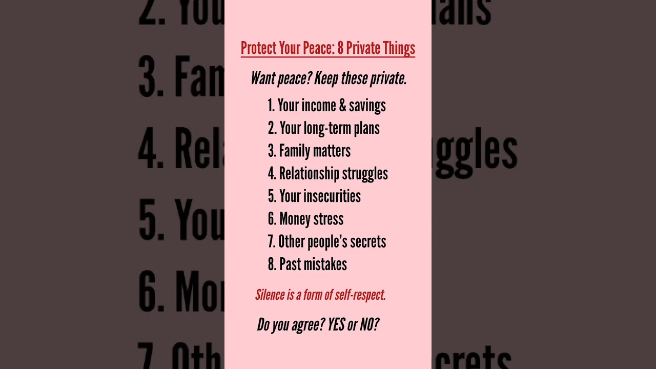 Protect your peace.. 