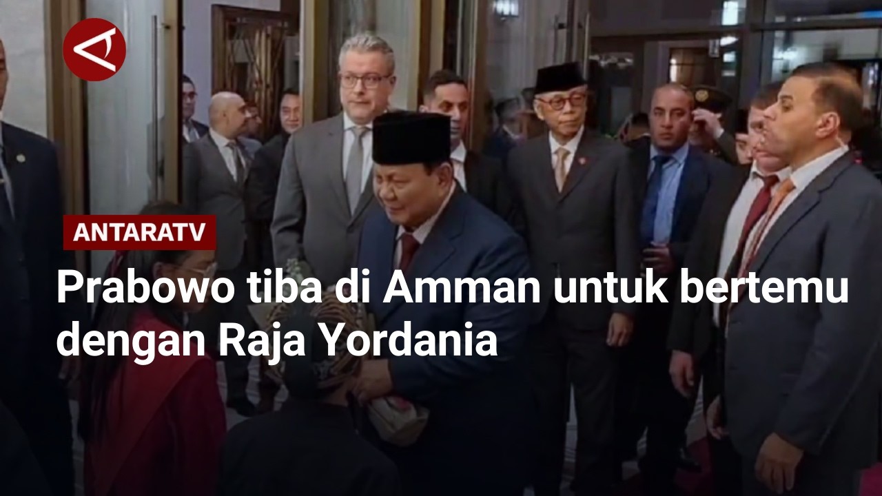 Prabowo tiba di Amman untuk bertemu dengan Raja Yordania
