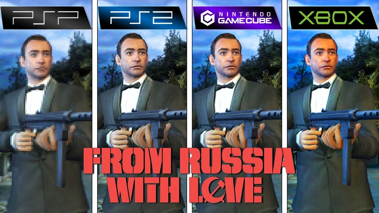 007 From Russia with Love (2005) PSP vs PS2 vs GameCube vs XBOX (Graphics + FPS)
