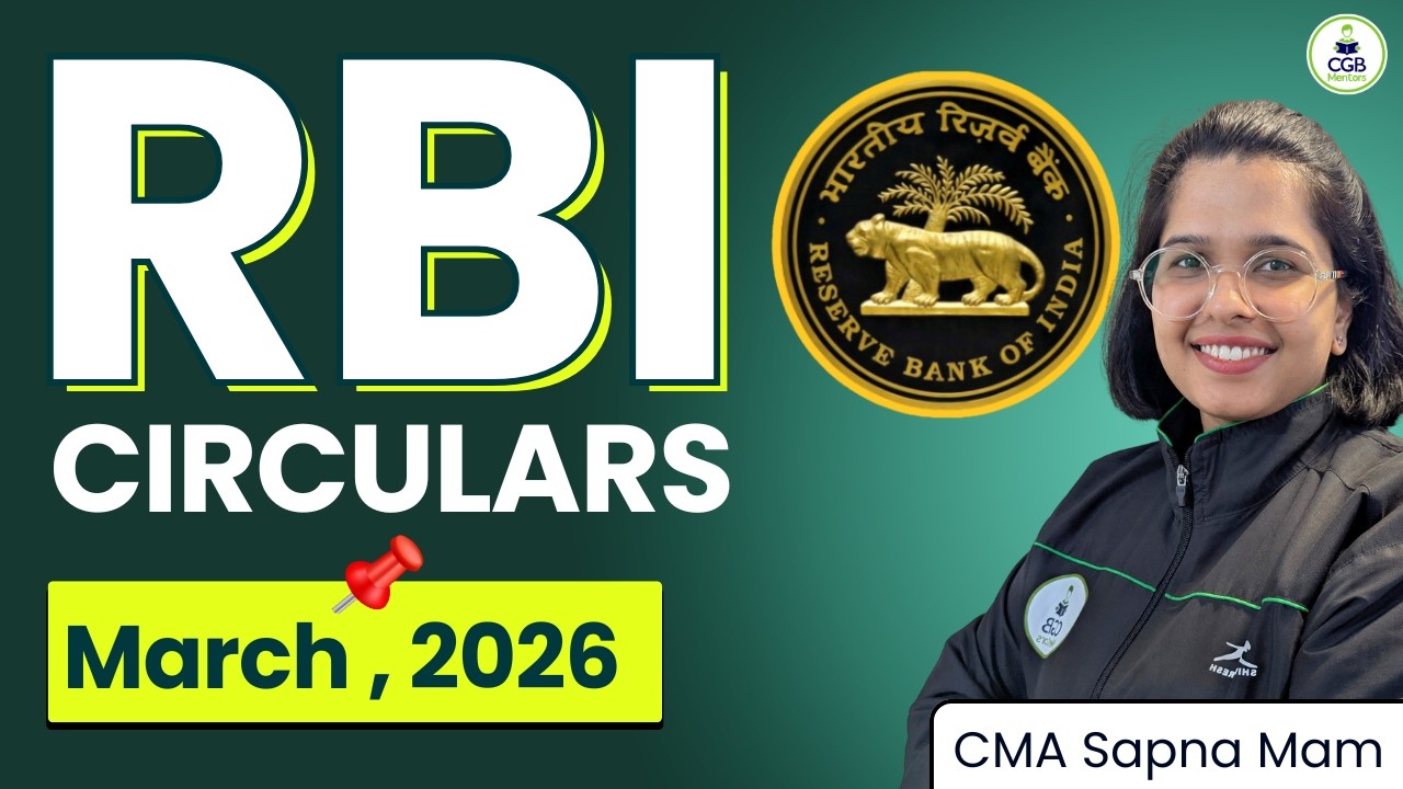 RBI Circulars March 2026 | Complete March Circulars | RBI 2026 | RBI & SEBI Circulars by Sapna Mam
