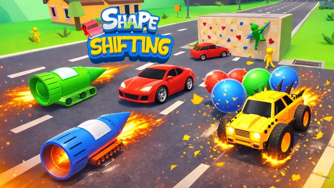 Shape Shifting Race Gameplay 🚗🚀 Transform Vehicles to Win! (Crazy Level Challenge)