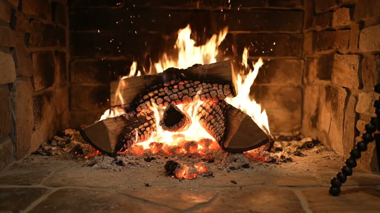 4K Fireplace Sounds 🔥 Cozy Crackling Fire and Burning Wood for Deep Sleep and Calm Nights