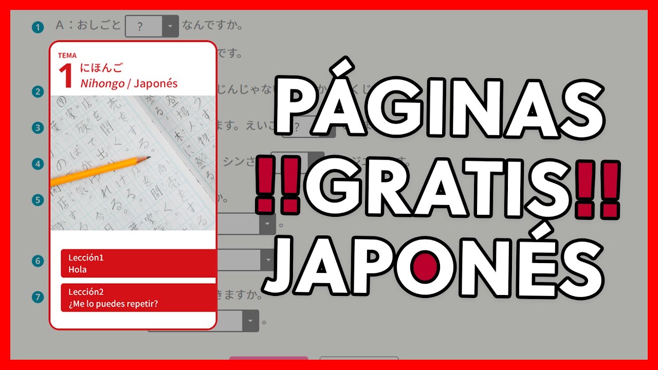 5 MEJORES PÁGINAS WEB GRATIS para APRENDER JAPONÉS ONLINE  🏮​