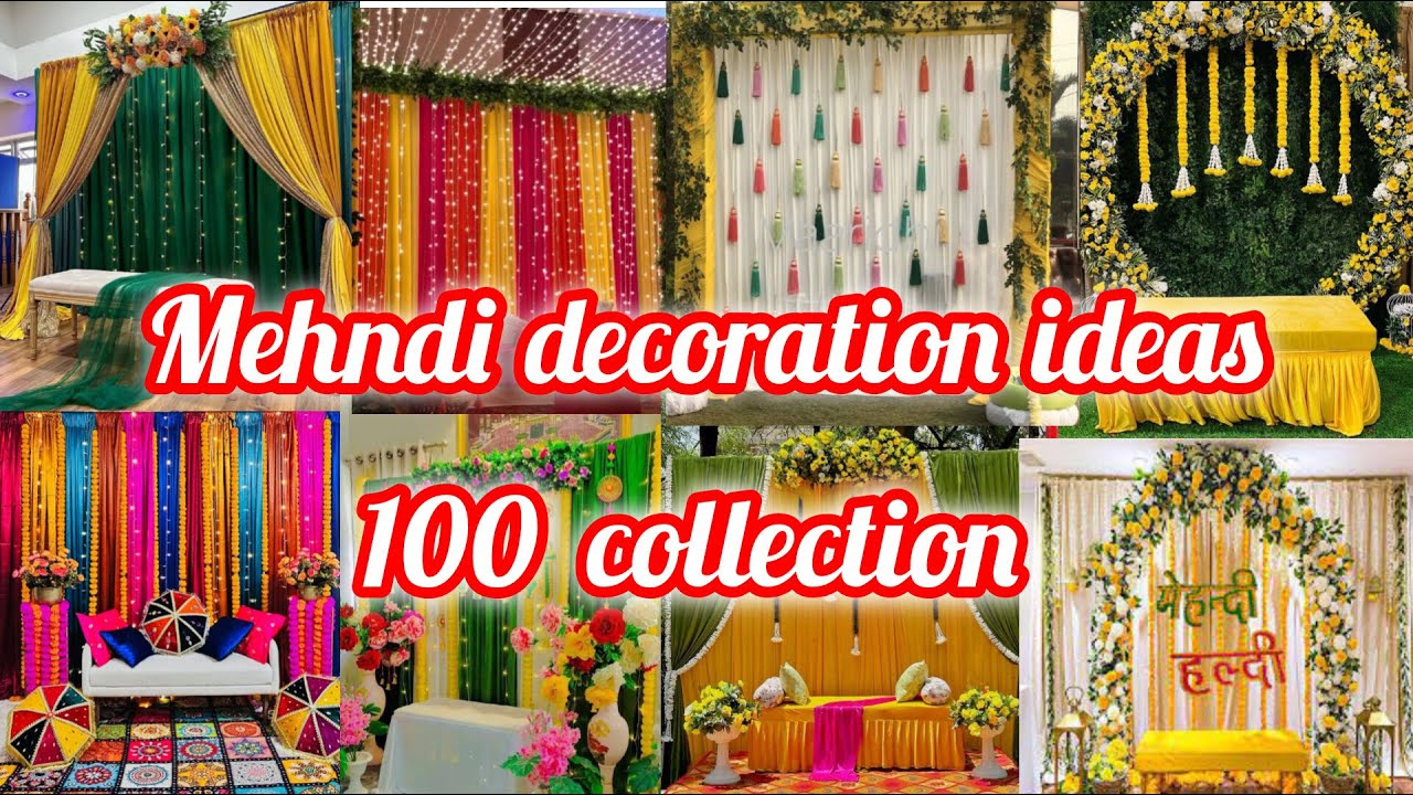 Mehndi stage decoration ideas || mehndi stage decoration at home simple || mehndi decoration