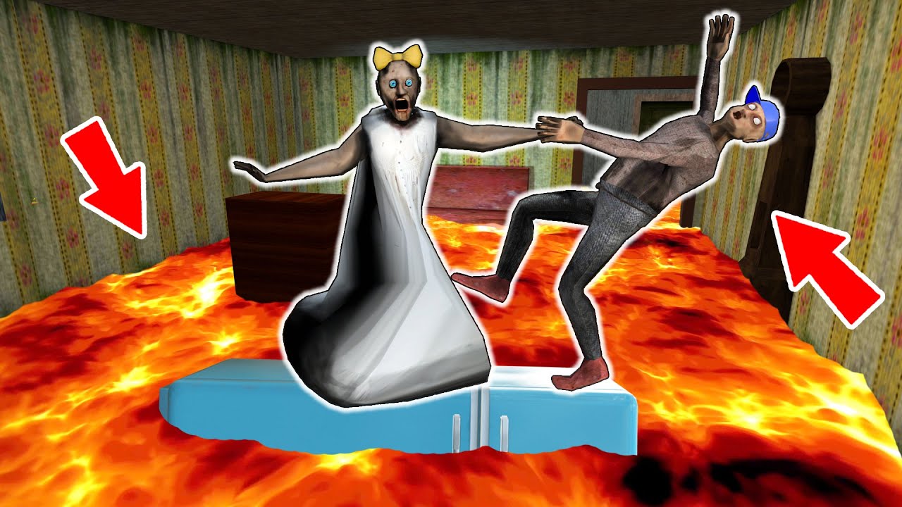 Granny vs Grandpa vs *floor is lava* - funny horror animation (funny mix 14)