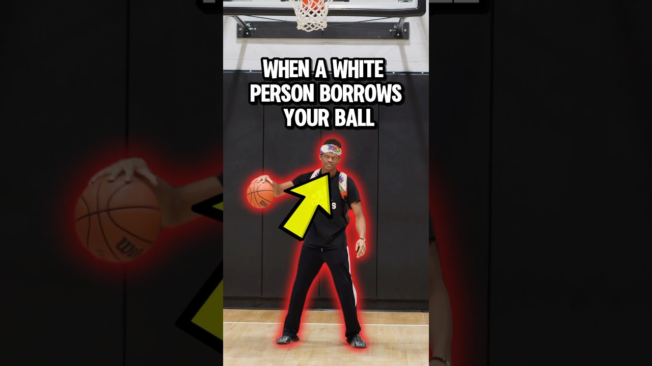 When a white person borrows your basketball vs Black person #basketball #shorts
