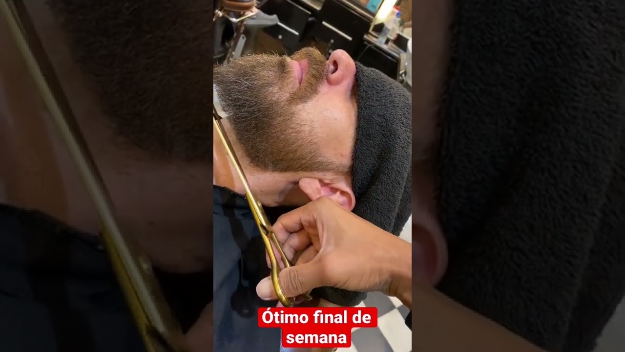 T&eacute;cnica de tesoura na barba