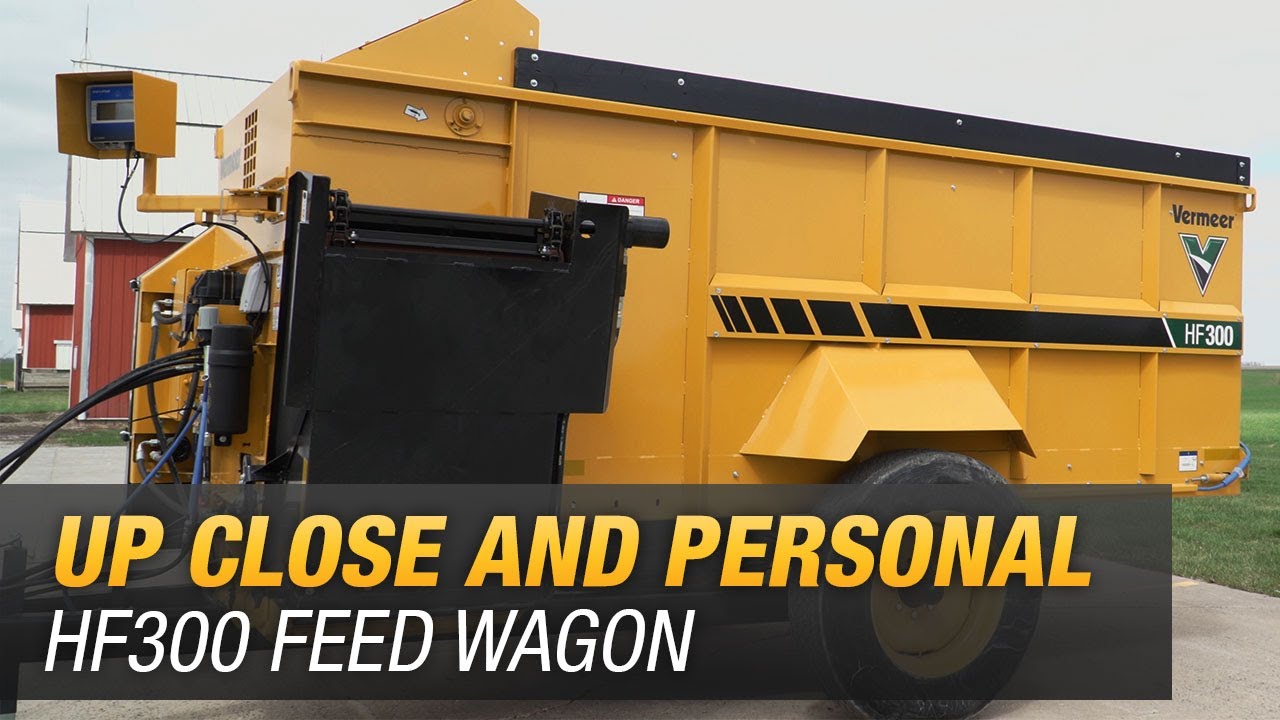 Walkaround of the HF300 feed wagon by Vermeer