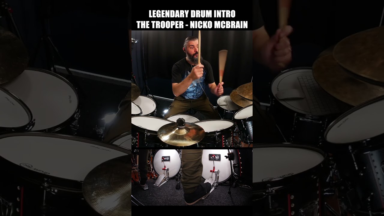 How to Play “THE TROOPER” drum intro. Nicko McBrain - IRON MAIDEN #