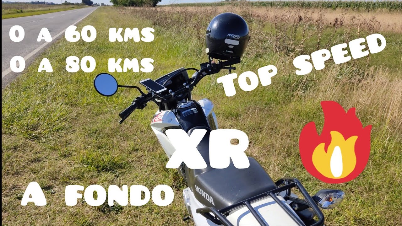 Honda XR 125 - Velocidad final - 0 a 60 kms - 0 a 80 kms - Top speed - XR 125 Vs Honda Storm 125 -