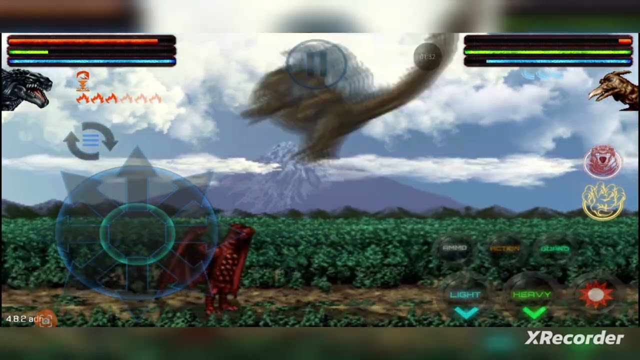Godzilla omniverse: zilla vs rodan (normal mode)