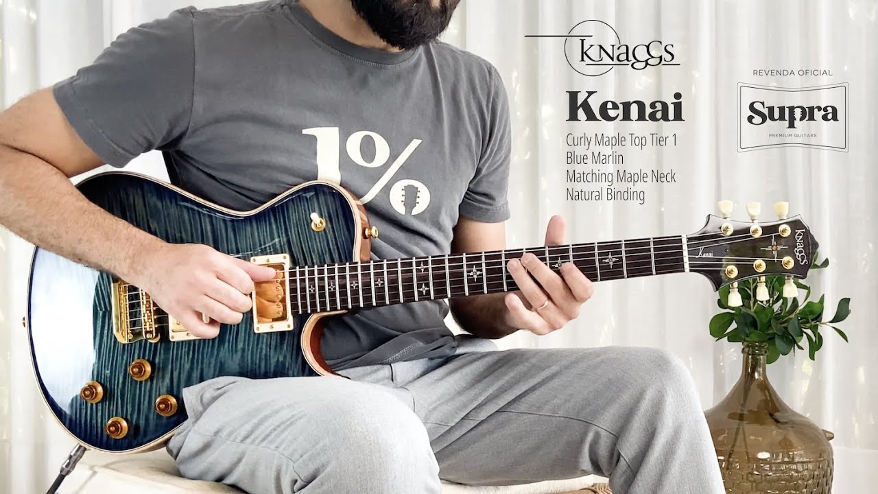 Supra Premium Guitars - Knaggs Kenai T1 Blue Marlin Matching Maple Neck