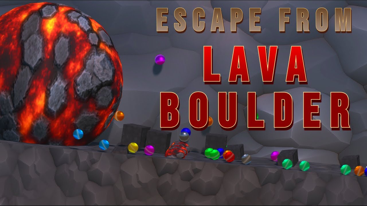 36 Marbles Getting CRUSHED by Giant Boulder - Survival Race in Unity