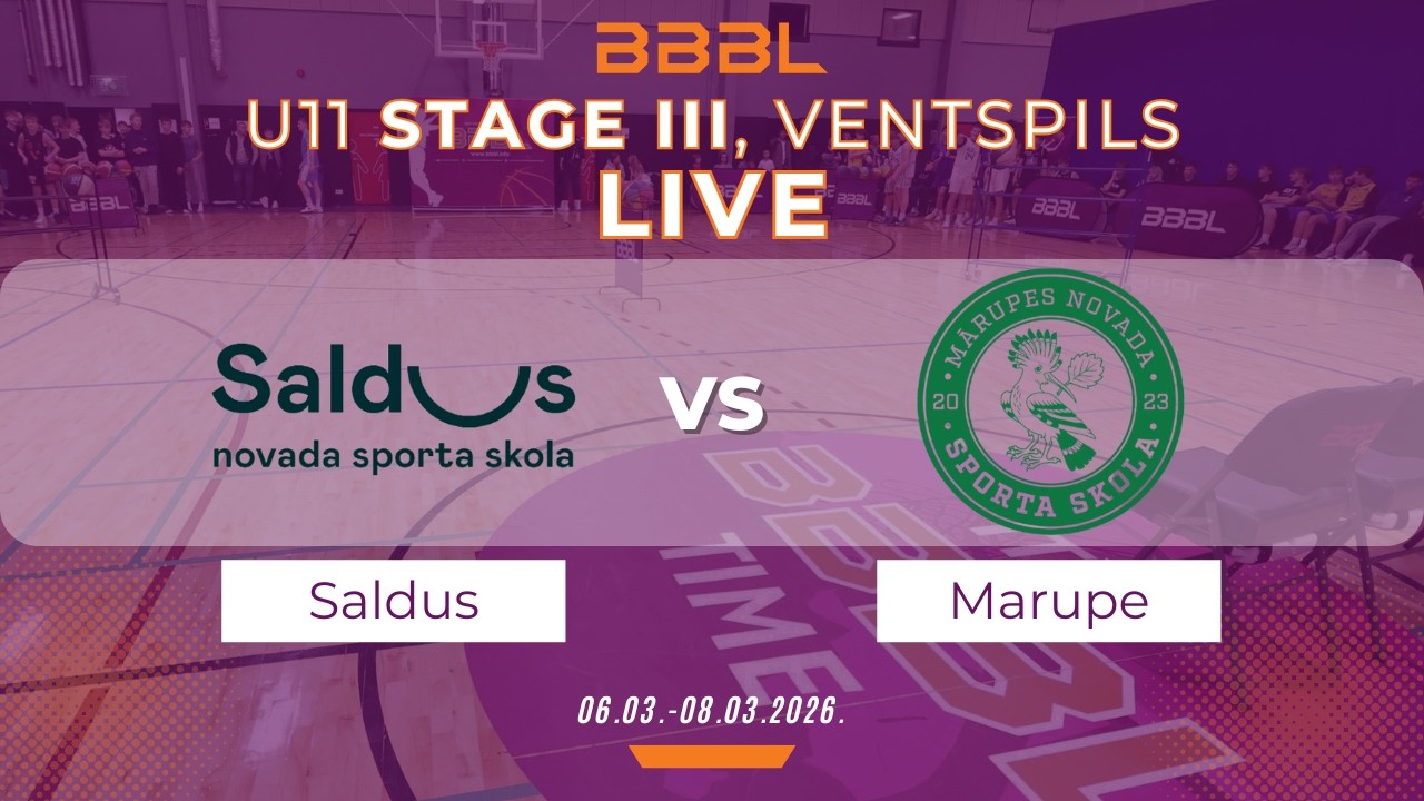 Saldus Sporta skola 2015 vs Mārupes NSS Green 2015 | BBBL U11 | Stage III