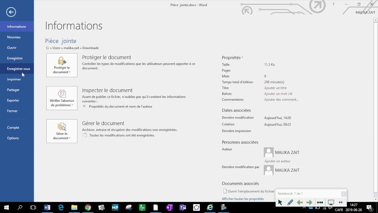 Enregistrer une pi&egrave;ce jointe dans O365