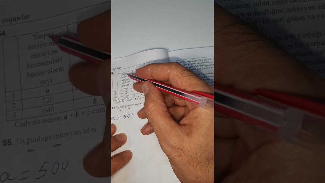 Biologiya. Test toplusu 2023. Vegetativ orqanlar.Gövdə. Yarpaq. .. 36 - 58 ... . 055 246 10 82