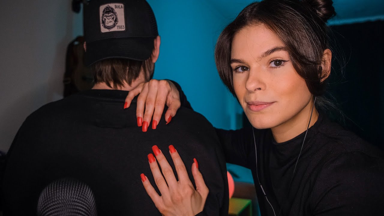 ASMR Svenska ✨Real Person ✨ Scratching, Hair Play, Tracing on Boyfriend