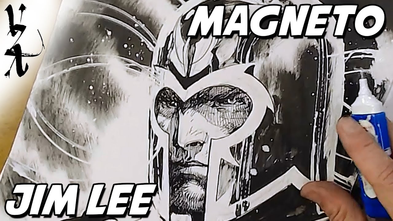Jim Lee drawing Magneto during Twitch Stream