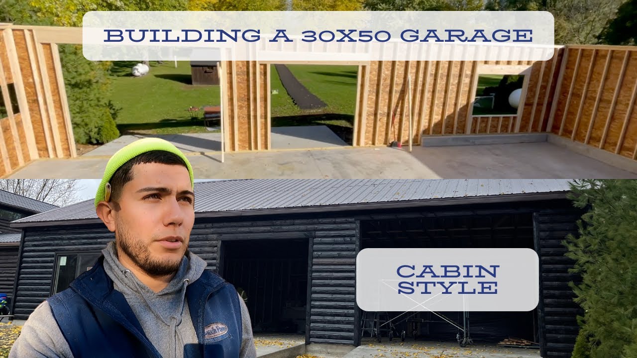 Built 30x50 Garage Log Cabin style (Part 1)