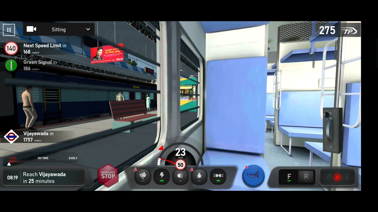 JOURNEY IN ICF COACH IN ✓ INDIAN TRAIN SIMULATORS | Only Track Sounds