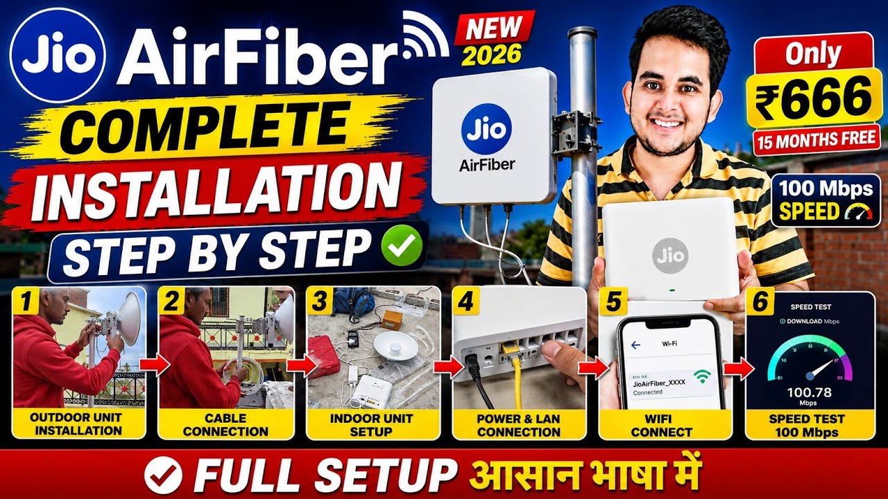 Jio AirFiber Launch Freedom Offer ₹666 With 15 Months Free Installation Total 2026 Booking Process