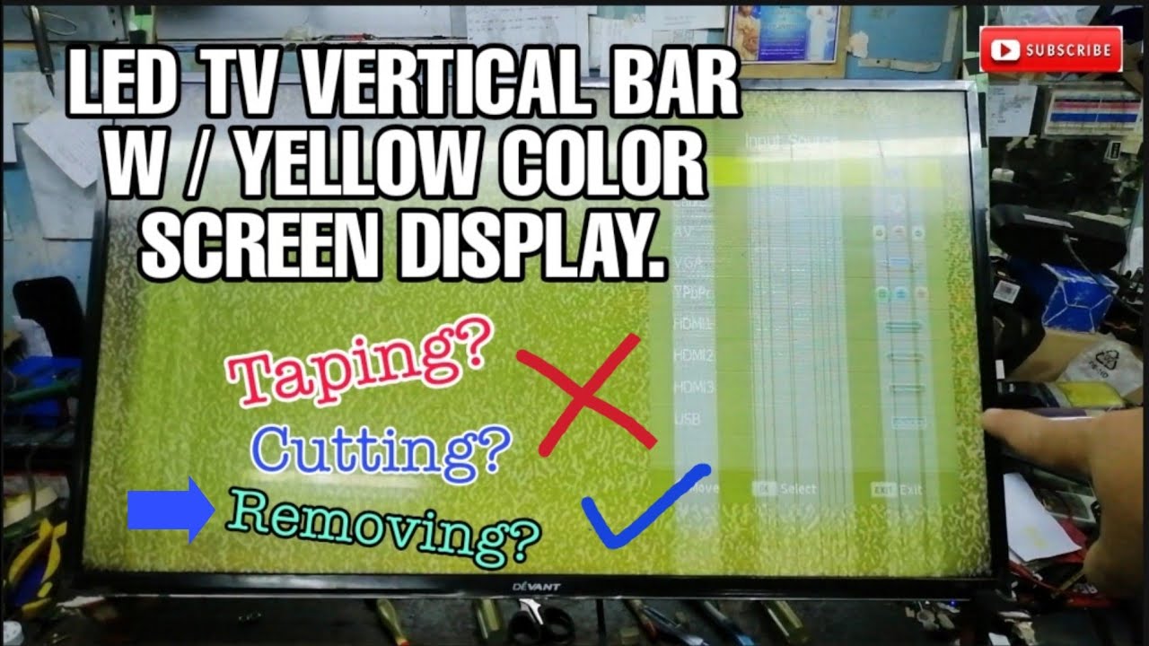 How to repair a vertical bar in Led tv/ DEVANT (ENG.CC)