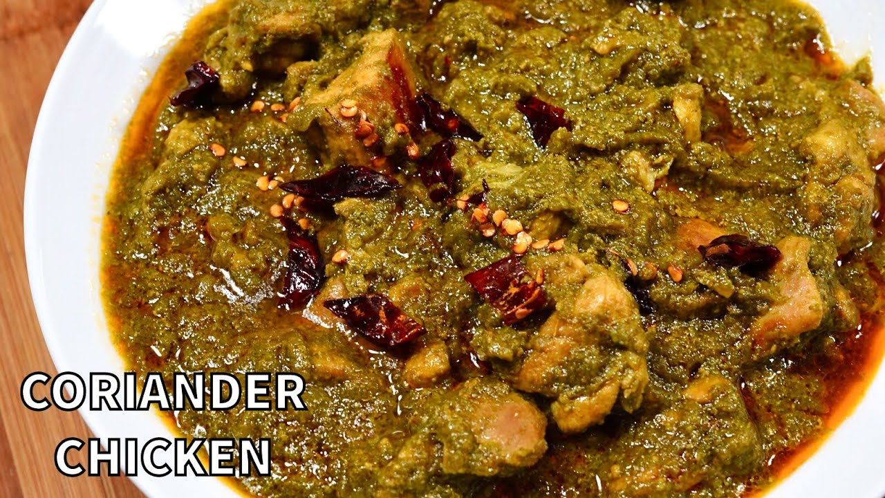 CORIANDER CHICKEN CURRY | GREEN MASALA DHANIA CHICKEN| DHANIA MURGH