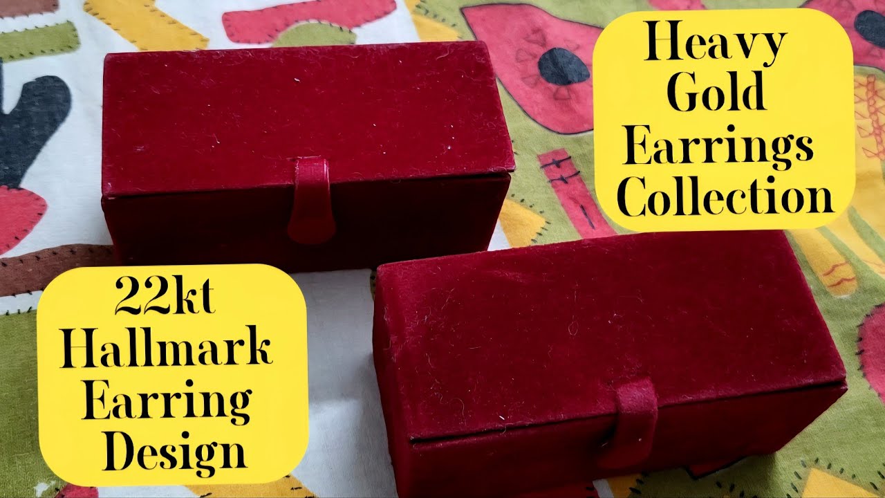 My Heavy Gold Earrings Collection💫| 22KT Gold Hallmark Jewelry💫✨️| Earrings in Compact Jewelry Box✨️