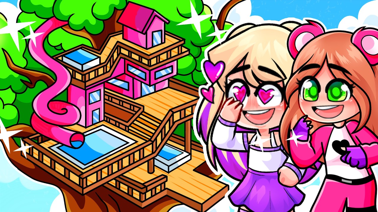 LYNA y ELA CONSTRUYEN la MAYOR CASA del ÁRBOL 😍 de Roblox