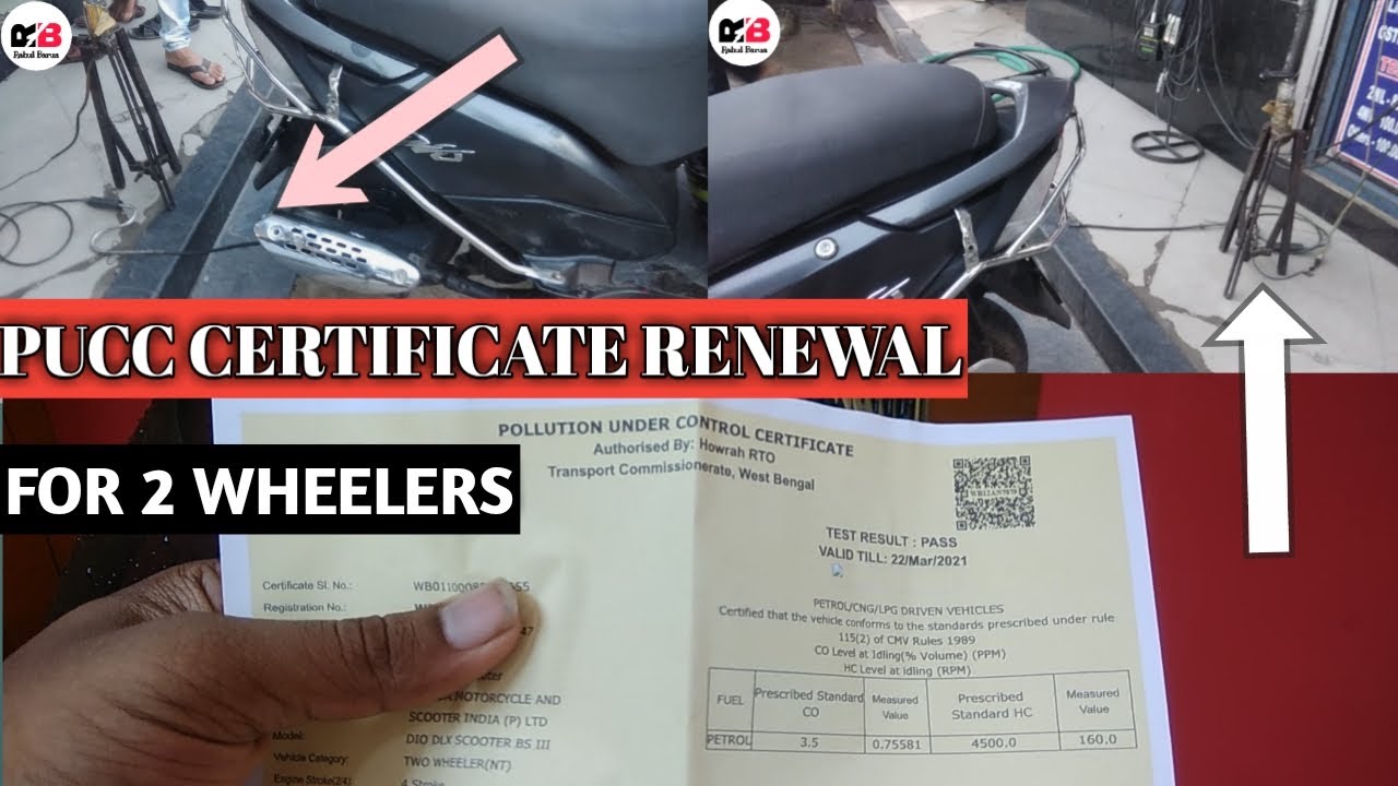 How To Get Pollution Under Control Certificate (PUCC) For 2 Wheelers I Pollution Certificate Renewal