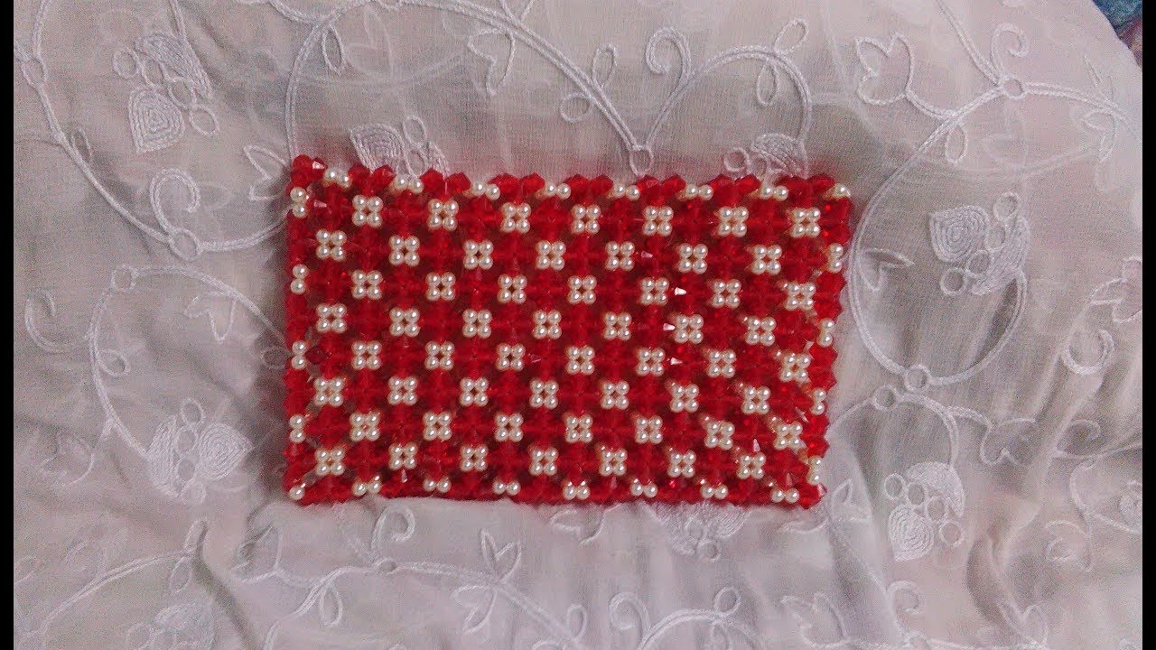 Beaded Mobile bag ||পুঁতির mobile ব্যাগ তৈরি || beaded purse || beaded pouch || পুঁতির কাজ