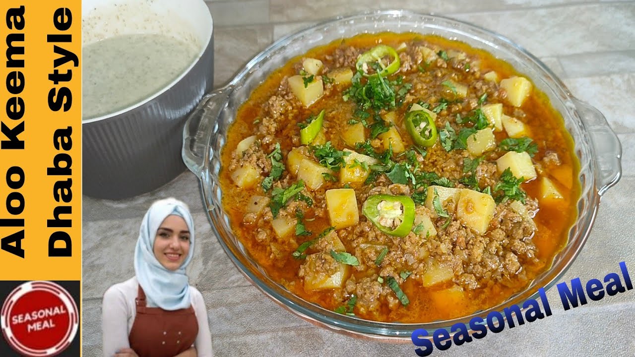 How to make Dhaba Style Aloo keema || Commercial Mutton Aloo keema Recipe || By Seasonal Meal