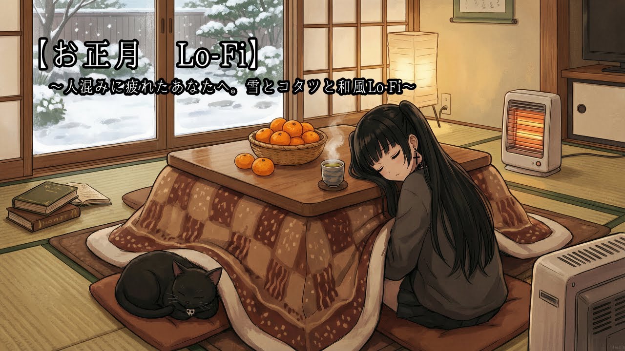 【お正月】人混みに疲れたあなたへ。雪とコタツと和風Lo Fi【癒やしBGM】