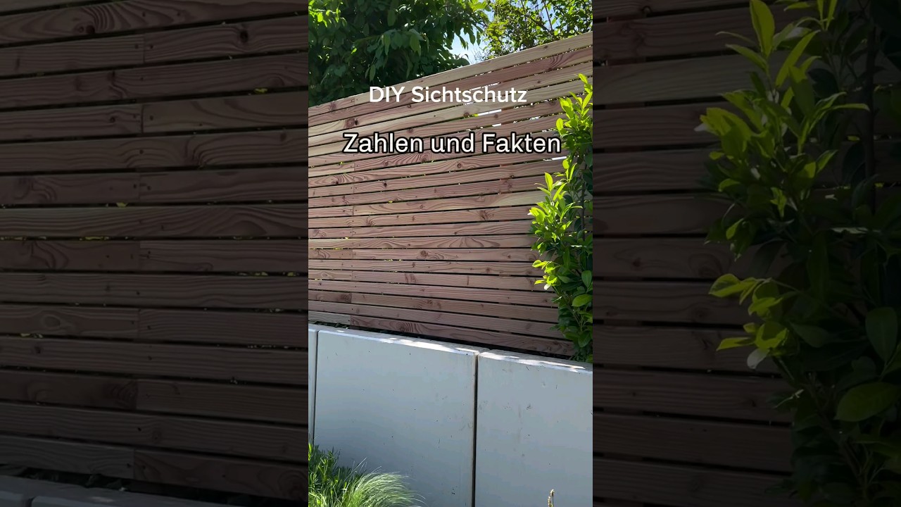 Sichtschutzzaun DIY Gartenzaun selber bauen Zaun bauen Sichtschutz DIY Holz Sichtschutz Zaun bauen