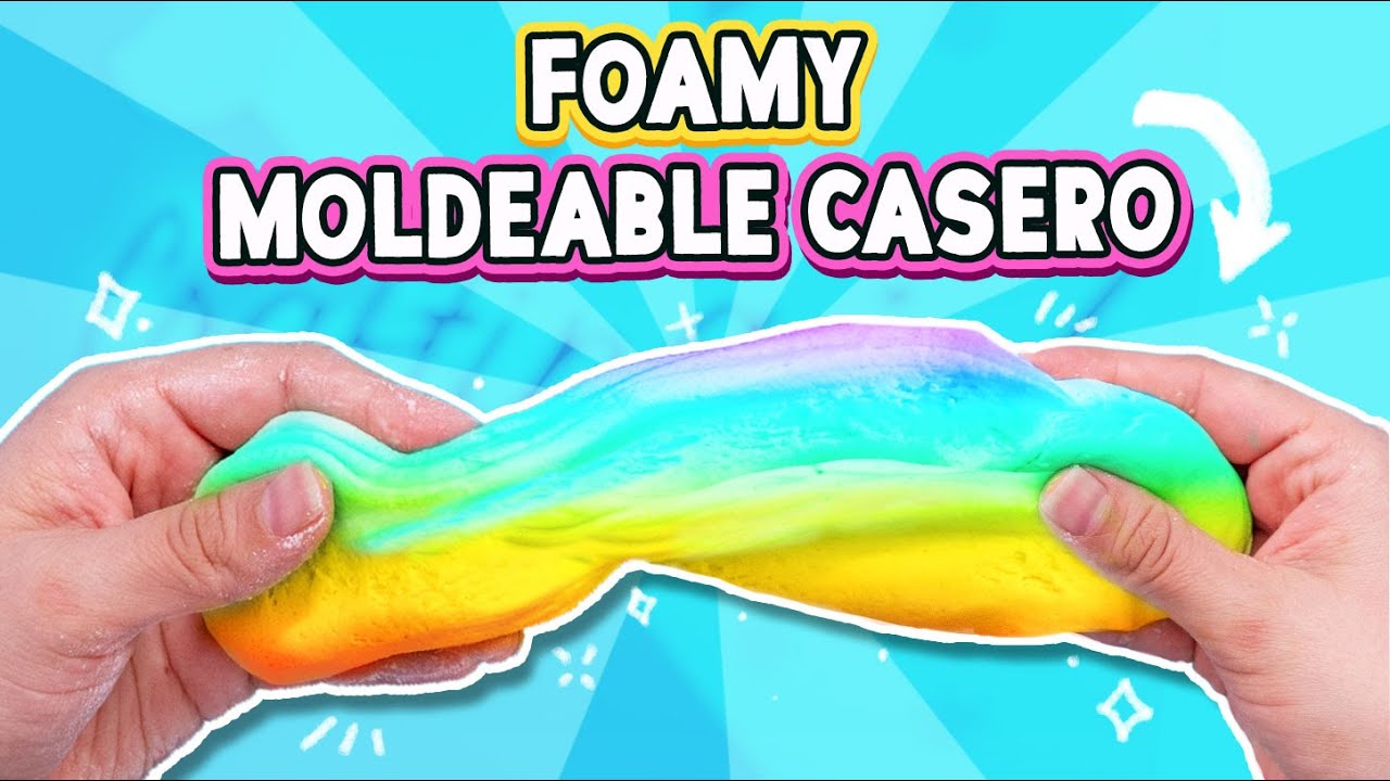 CÓMO HACER FOAMY MOLDEABLE CASERO 🌈 Craftingeek