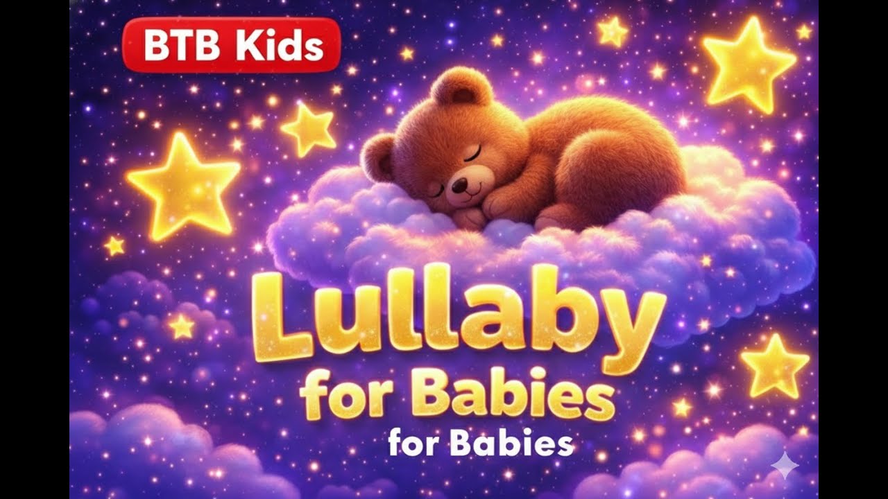 Baby Lullaby 🌙 Soft Sleep Music for Babies | Calm Night Sky Animation