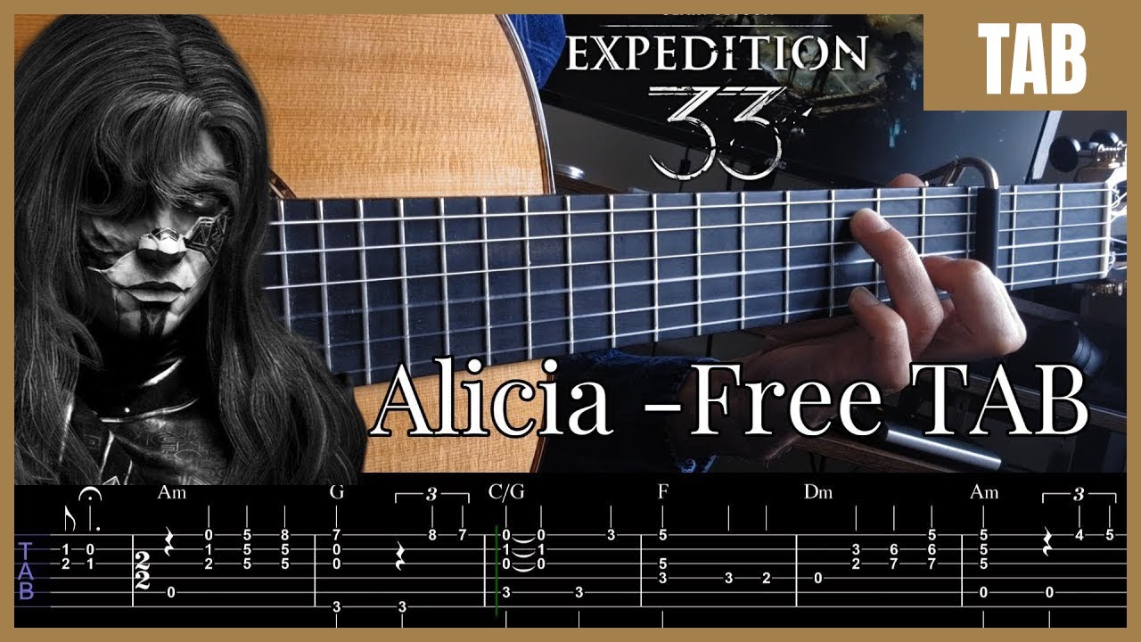 [Free TAB] Easy Fingerstyle &ndash; Alicia (Clair Obscur Expedition 33)
