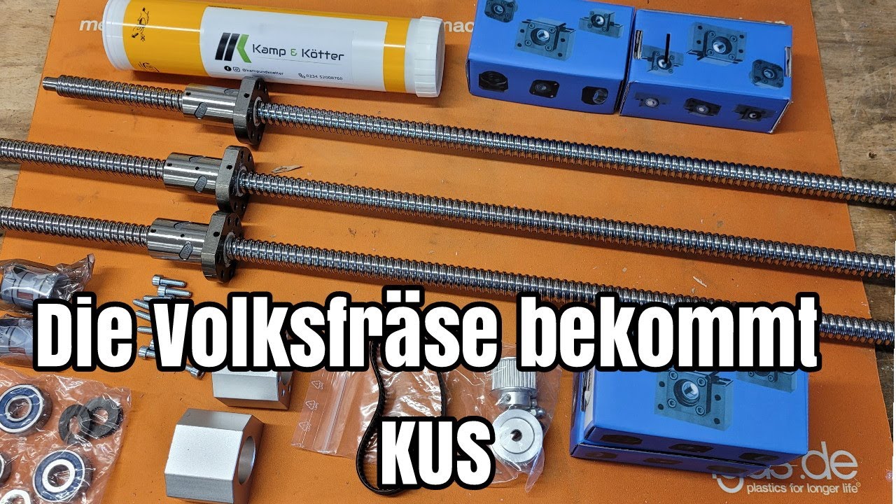 Kugelumlaufspindeln an der Volksfräse, neues Werkzeug und neue Hardware.