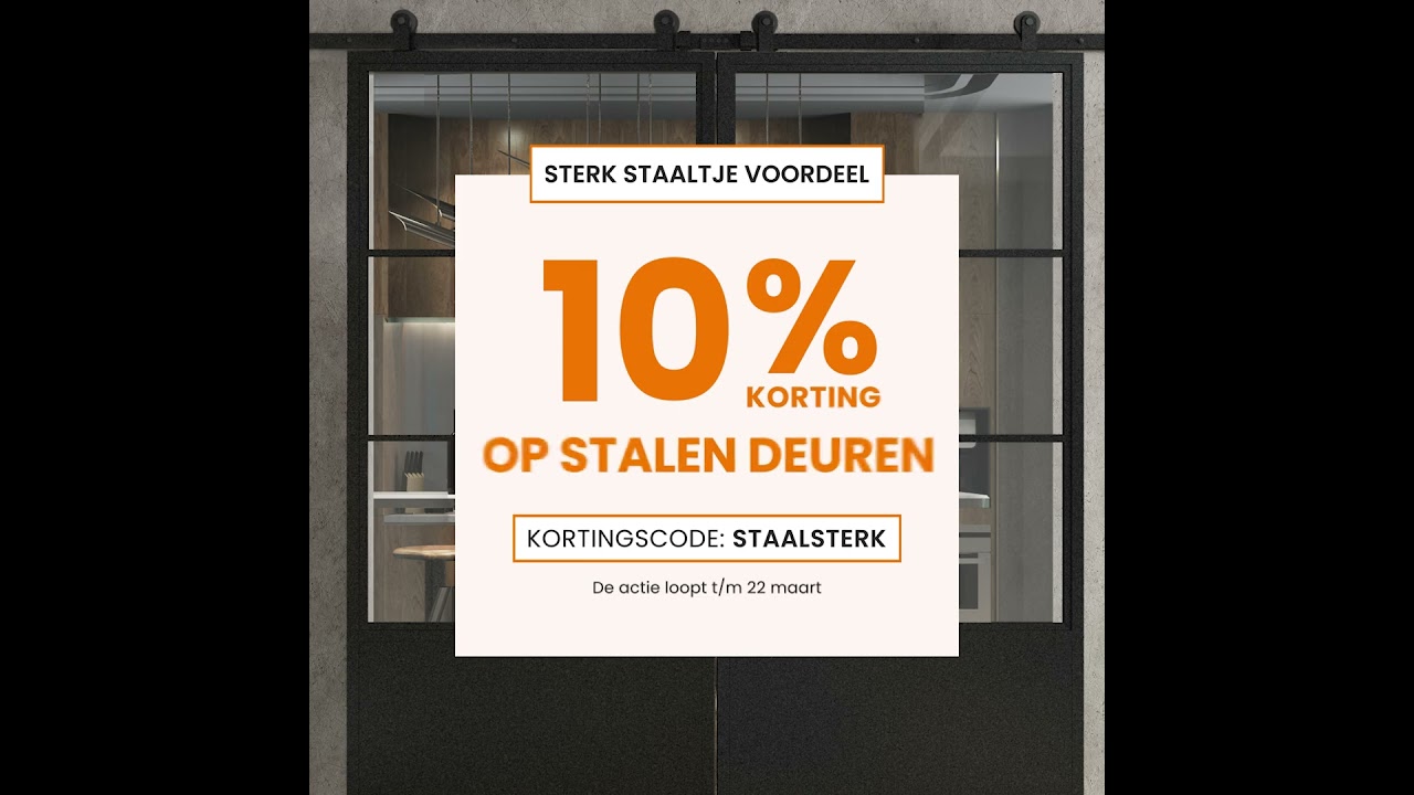 Sterk staaltje voordeel 💪 | 10% korting op stalen deuren