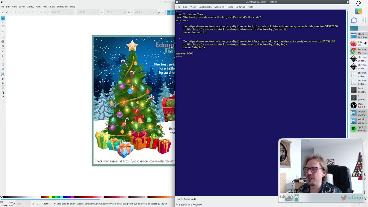 Designing a Christmas Tree Puzzle